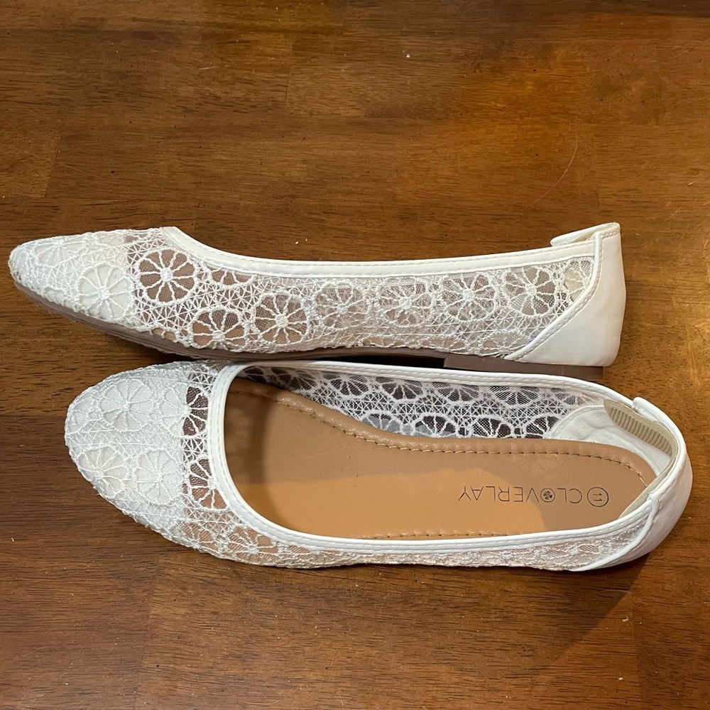 White Ballet Flats